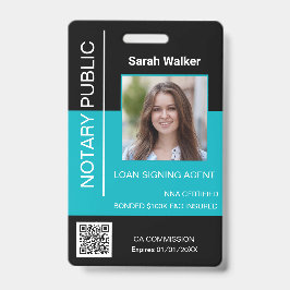 Crachá Funcionário do cartório de notas de identificação 