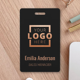 Crachá Funcionário do Escritório de Código de Barras de C