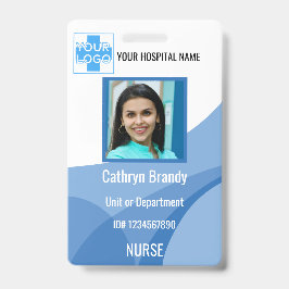 Crachá funcionário do Hospital Personalizado Azul ou Clín