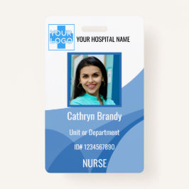 Crachá funcionário do Hospital Personalizado Azul ou Clín