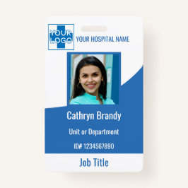 Crachá funcionário do Hospital Personalizado Azul ou Clín