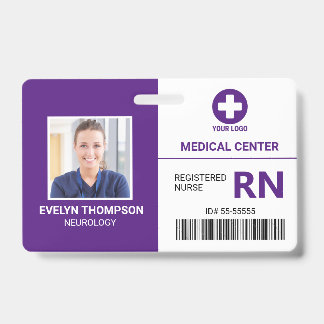 Crachá Funcionário Médico do Hospital Enfermeiro Registra