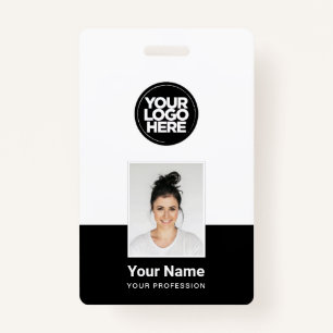 Crachá Funcionário Personalizado - Foto, BarCode, Logotip