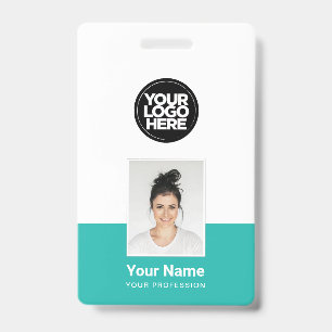 Crachá Funcionário Personalizado - Foto, BarCode, Logotip