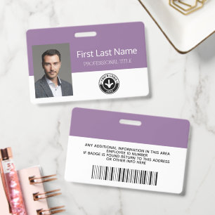 Crachá Funcionário Personalizado - Foto, Código de Barras