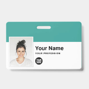 Crachá Funcionário Personalizado - Foto, Código do Bar,