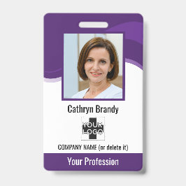 Crachá Funcionário Personalizado, Foto, Código do Bar e L