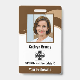 Crachá Funcionário Personalizado, Foto, Código do Bar e L