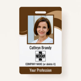 Crachá Funcionário Personalizado, Foto, Código do Bar e L