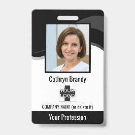 Crachá Funcionário Personalizado, Foto, Código do Bar e L