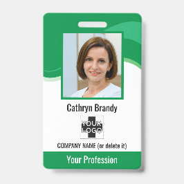 Crachá Funcionário Personalizado, Foto, Código do Bar e L