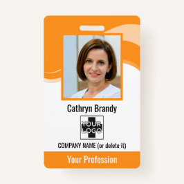 Crachá Funcionário Personalizado, Foto, Código do Bar e L