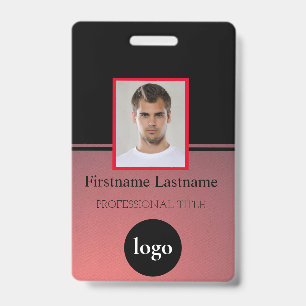 Crachá Funcionário Personalizado - Foto, Código do Bar, L