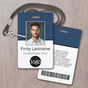 Crachá Funcionário Personalizado - Foto, Código do Bar, L