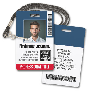 Crachá Funcionário Personalizado - Foto, Código do Bar, L