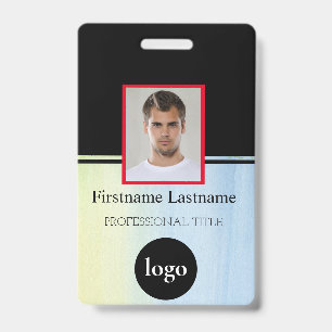 Crachá Funcionário Personalizado - Foto, Código do Bar, L
