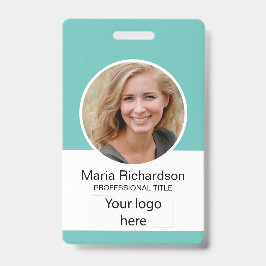 Crachá Funcionário Personalizado, Foto, Código do Bar, Lo