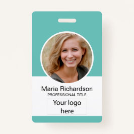 Crachá Funcionário Personalizado, Foto, Código do Bar, Lo