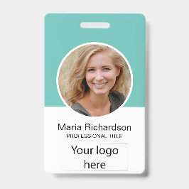 Crachá Funcionário Personalizado, Foto, Código do Bar, Lo