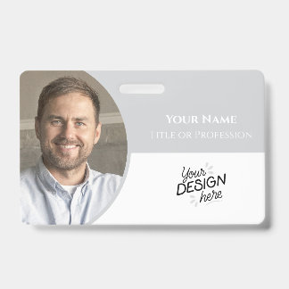 Crachá Funcionário Personalizado, Foto, Nome, Cargo, Logo