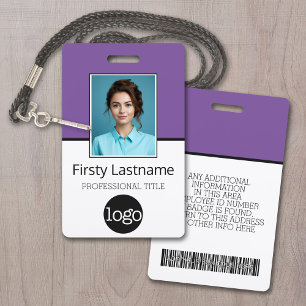 Crachá Funcionário Personalizado - Fotografia, Nome do L