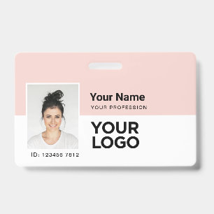Crachá Funcionário Personalizado Logotipo do Nome da Ba