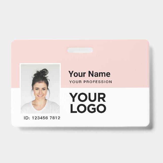 Crachá Funcionário Personalizado | Logotipo do Nome da Ba (Frente)