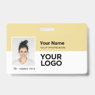 Crachá Funcionário Personalizado Logotipo do Nome do Có