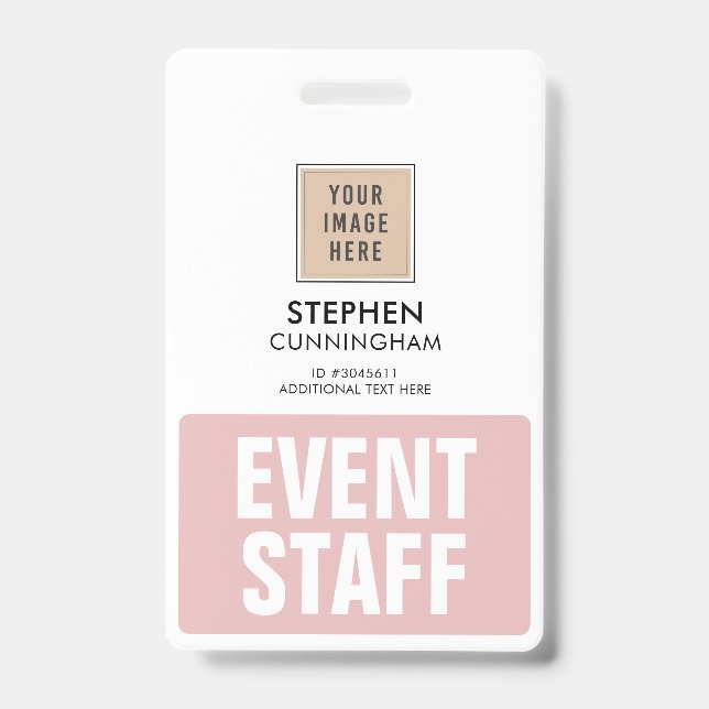 Crachá Funcionários de Eventos Personalizados Profissiona (Frente)