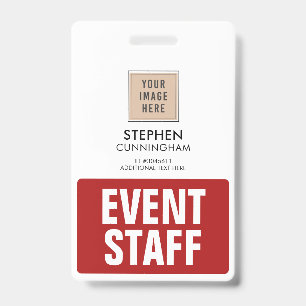 Crachá Funcionários de Eventos Personalizados Profissiona