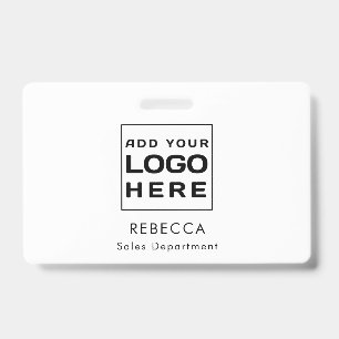 Crachá Funcionários de logotipo simples de empresa person