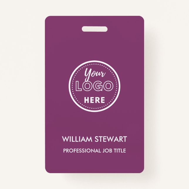 Crachá Funcionarios moderno empregado da Berry Business L (Frente)