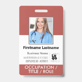 Crachá Funcionarios Photo ID Card Barcode Logotipo Retóri