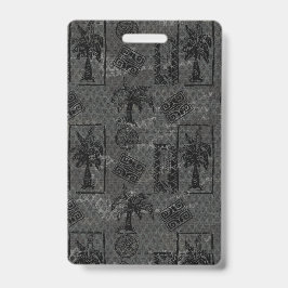 Crachá Fundo de Palmeira Decoração Tropical Boho