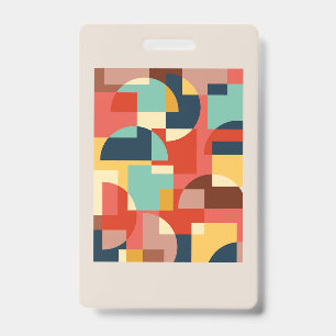 Crachá fundo do círculo geométrico abstrato