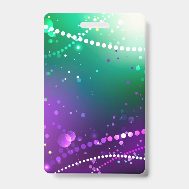 Crachá Fundo Roxo Festivo do Carnaval (Frente)
