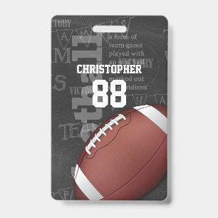 Crachá Futebol americano personalizado do quadro