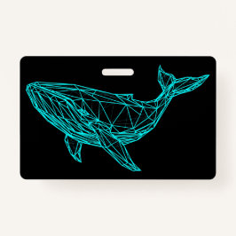 Crachá Futuristic Geometric Whale Badge