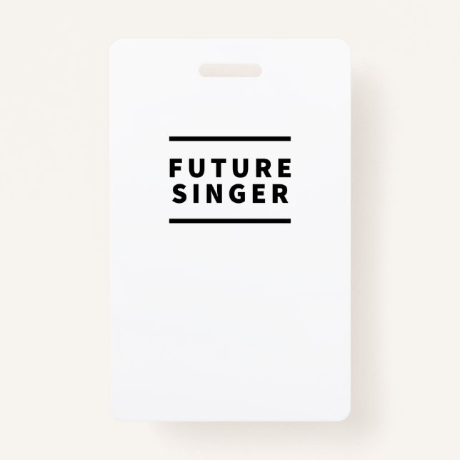 Crachá Futuro cantor (Frente)