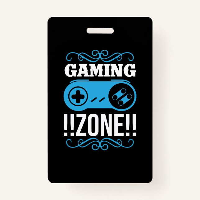 Crachá Gamer Gift Gaming Zone (Frente)