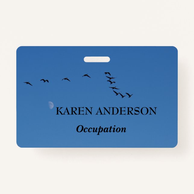 Crachá Gansos canadenses em voo (Frente)