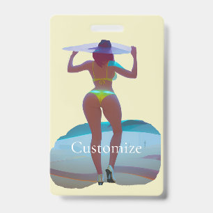Crachá Garota da Praia Bikini Booty Thunder_Cove