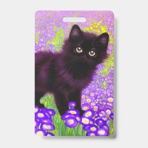 Crachá Gatinho preto de Gustav Klimt