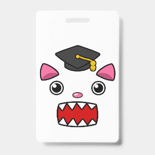 Crachá Gato Animado de Graduação