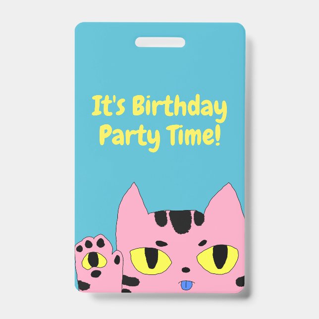 Crachá Gato de bolso de alienígena (Frente)