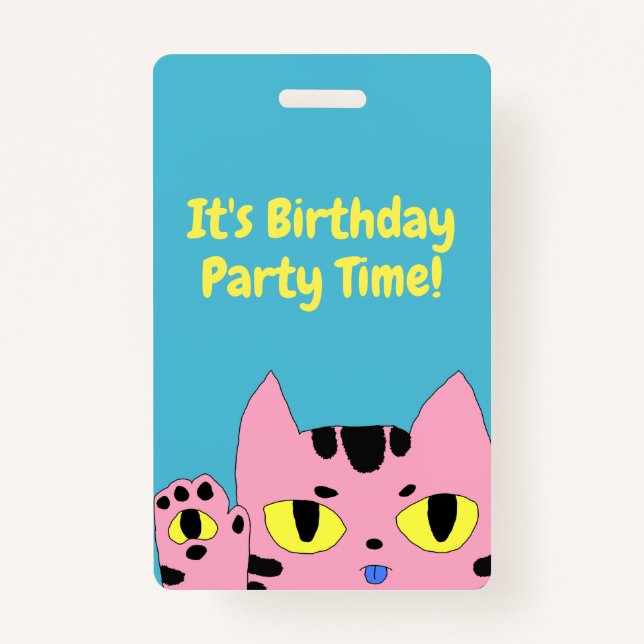 Crachá Gato de bolso de alienígena (Frente)