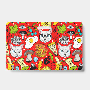 Crachá Gato e ovo em vermelho