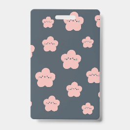 Crachá Gato Flor Rosa | Gato de rosto fofo | amante de ga