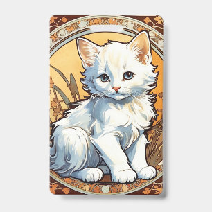 Crachá Gato no Estilo Alphonse Mucha
