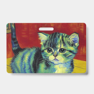 Crachá Gato Tabby Van Gogh